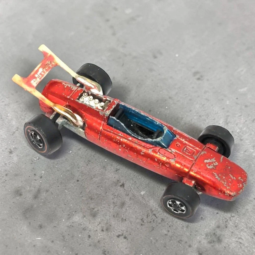 VTG Hot Wheels Indy Eagle Redline Car Red Spectraflame HK Diecast Hong Kong 1969